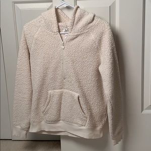 Cream-colored Justice Girls Teddy Jacket